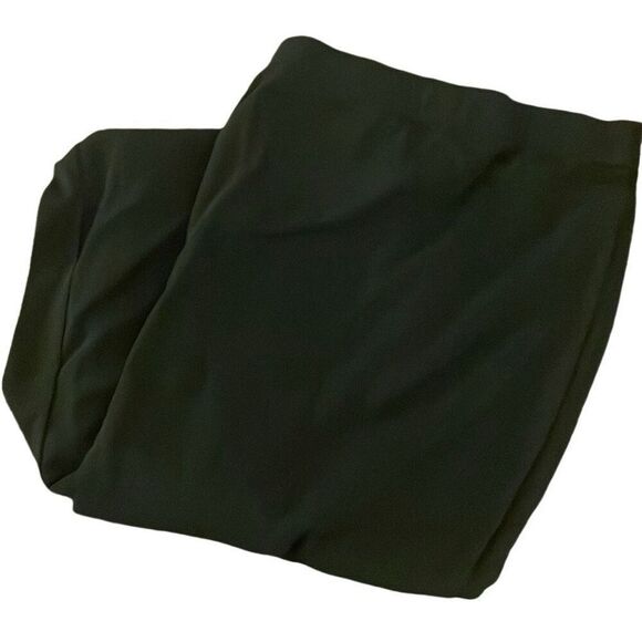 Susan Graver Womens 3X Full Length Flare Leg Pull-On Pants Milano Knit Green NWT - Picture 5 of 6